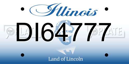 DI64777 Illinois License Plate