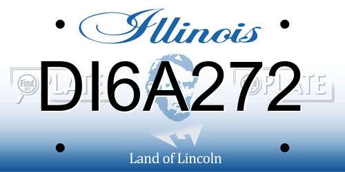 DI6A272 Illinois License Plate