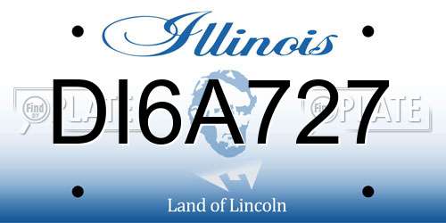 DI6A727 Illinois License Plate
