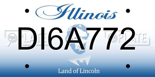 DI6A772 Illinois License Plate