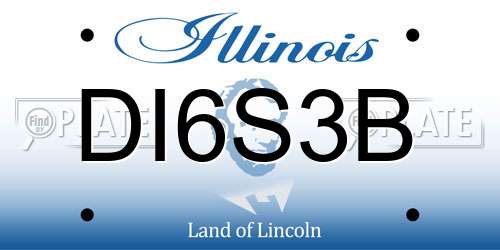 DI6S3B Illinois License Plate