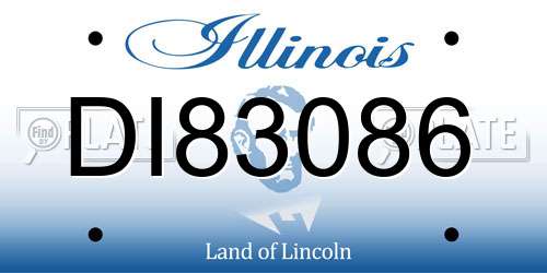 DI83086 Illinois License Plate