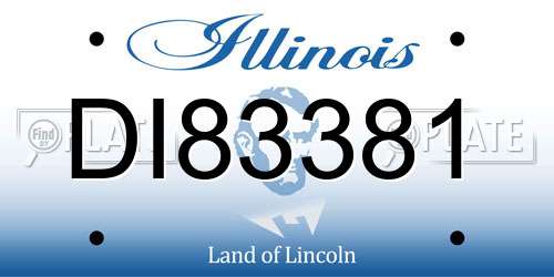 DI83381 Illinois License Plate