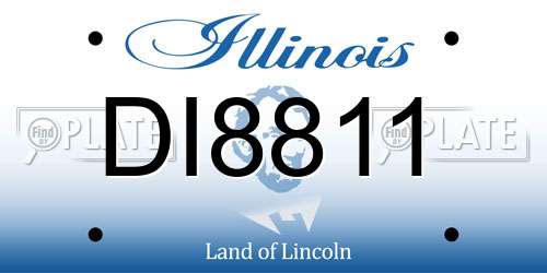 DI8811 Illinois License Plate