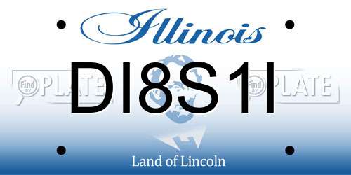 DI8S1I Illinois License Plate