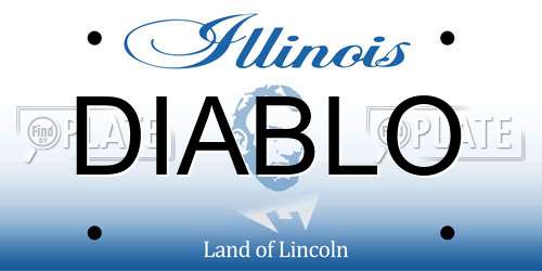 DIABLO Illinois License Plate