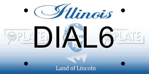 DIAL6 Illinois License Plate