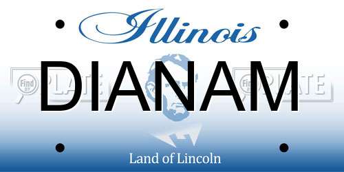 DIANAM Illinois License Plate