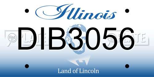 DIB3056 Illinois License Plate