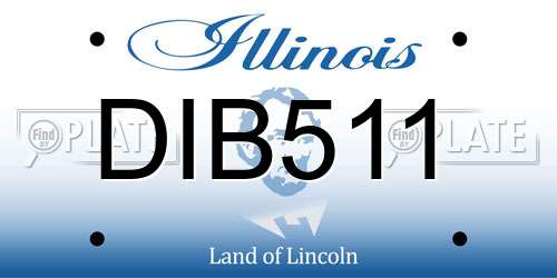 DIB511 Illinois License Plate