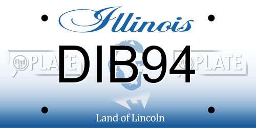 DIB94 Illinois License Plate