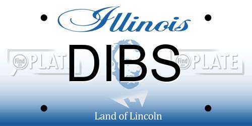 DIBS Illinois License Plate