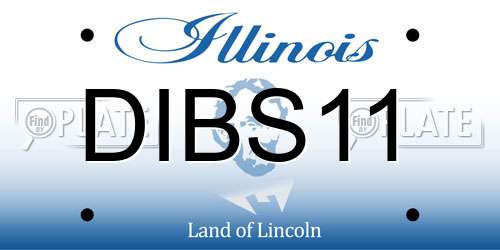 DIBS11 Illinois License Plate