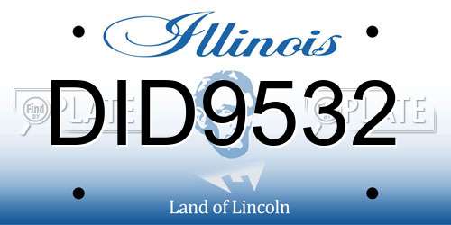 DID9532 Illinois License Plate