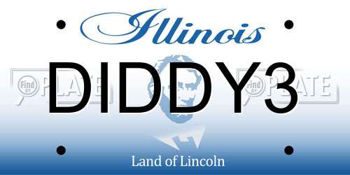 DIDDY3 Illinois License Plate