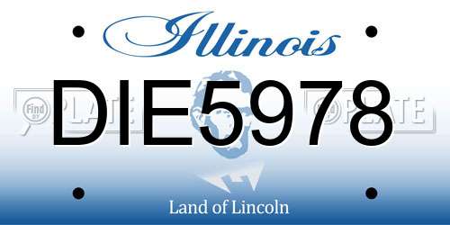 DIE5978 Illinois License Plate