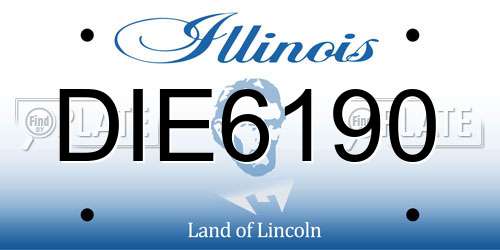 DIE6190 Illinois License Plate