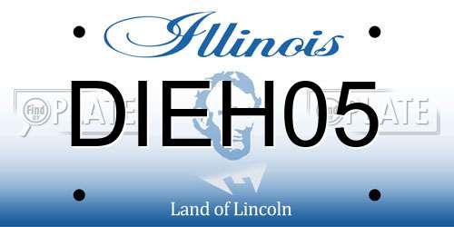 DIEH05 Illinois License Plate