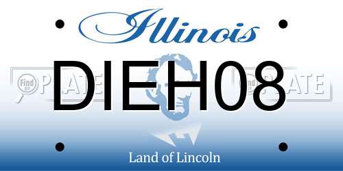DIEH08 Illinois License Plate
