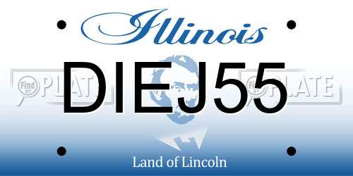 DIEJ55 Illinois License Plate