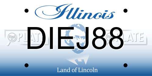 DIEJ88 Illinois License Plate