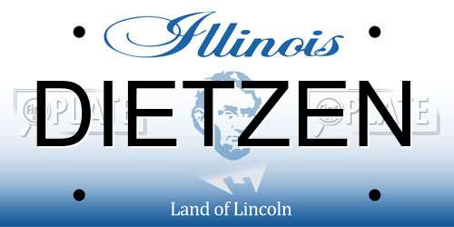DIETZEN Illinois License Plate