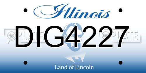 DIG4227 Illinois License Plate