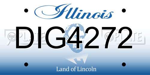 DIG4272 Illinois License Plate