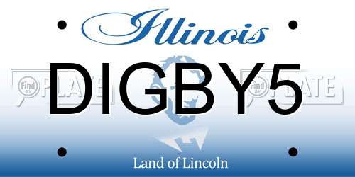 DIGBY5 Illinois License Plate