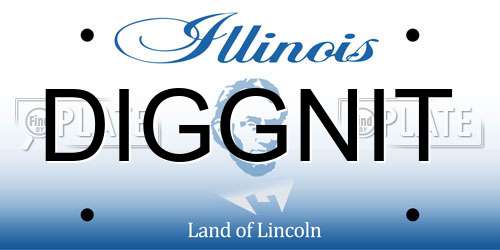DIGGNIT Illinois License Plate