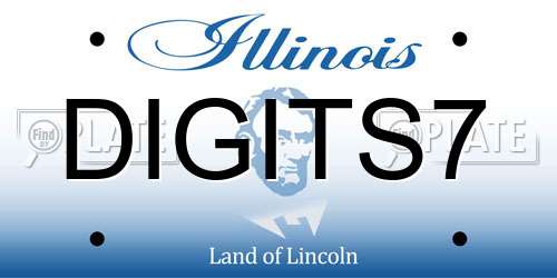 DIGITS7 Illinois License Plate