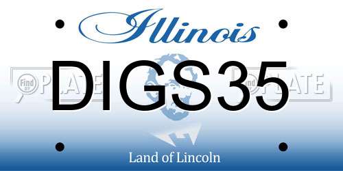 DIGS35 Illinois License Plate