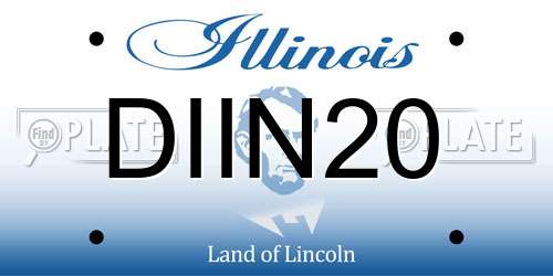 DIIN20 Illinois License Plate