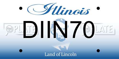 DIIN70 Illinois License Plate