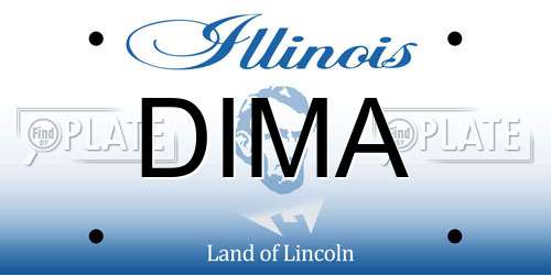 DIMA Illinois License Plate