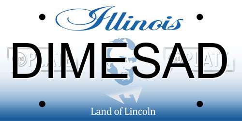 DIMESAD Illinois License Plate