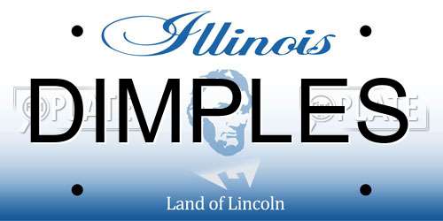 DIMPLES Illinois License Plate