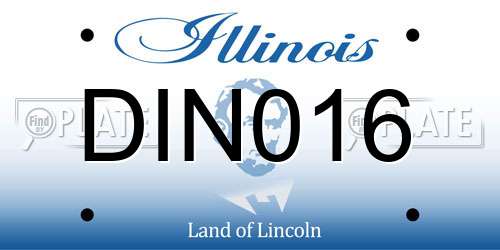 DIN016 Illinois License Plate