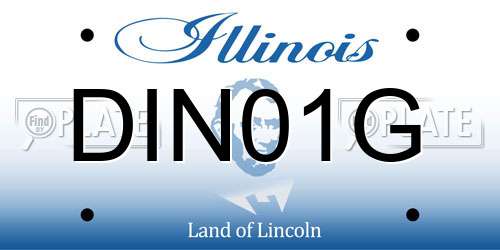 DIN01G Illinois License Plate
