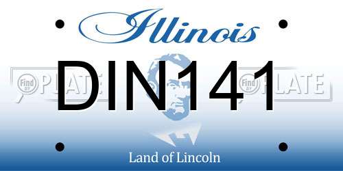 DIN141 Illinois License Plate