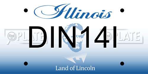 DIN14I Illinois License Plate