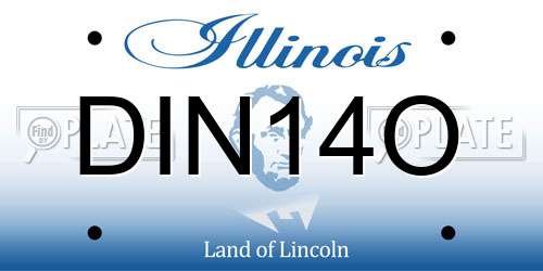 DIN14O Illinois License Plate