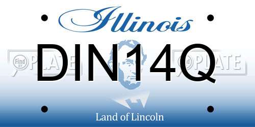 DIN14Q Illinois License Plate