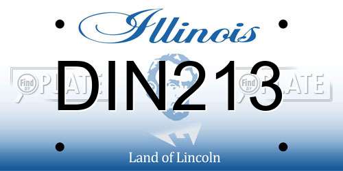 DIN213 Illinois License Plate