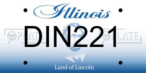 DIN221 Illinois License Plate