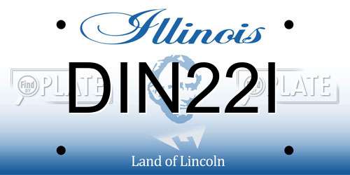 DIN22I Illinois License Plate