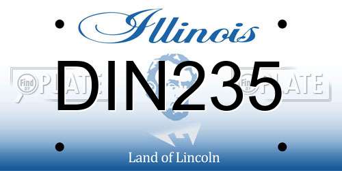 DIN235 Illinois License Plate