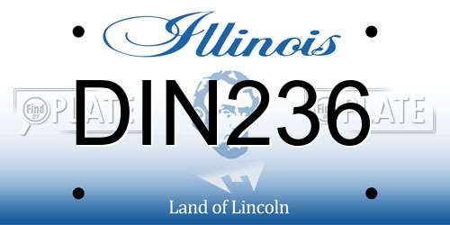 DIN236 Illinois License Plate