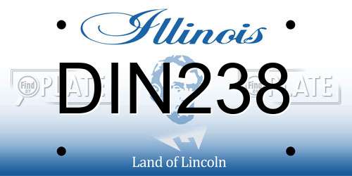 DIN238 Illinois License Plate