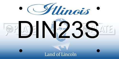 DIN23S Illinois License Plate